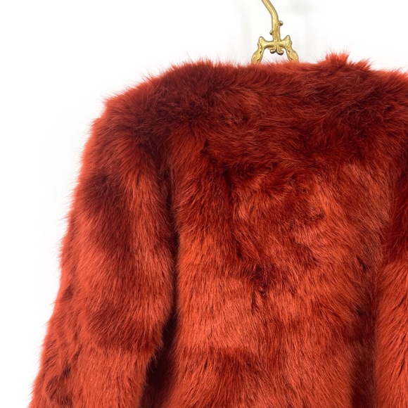 ❌SOLD❌n:PHILANTHROPY Annika Faux Fur Cognac Crop Jacket S - Picture 4 of 8
